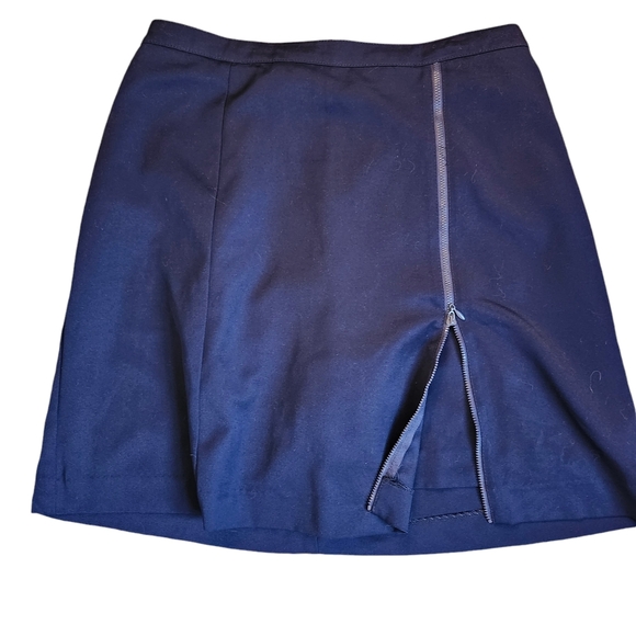 Tail navy blue skort back zipper closure front adjustable zipper womens 12 - Picture 1 of 7